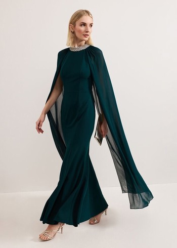 Phase Eight Bridie Dress Dark Green Australia | LZ2918570